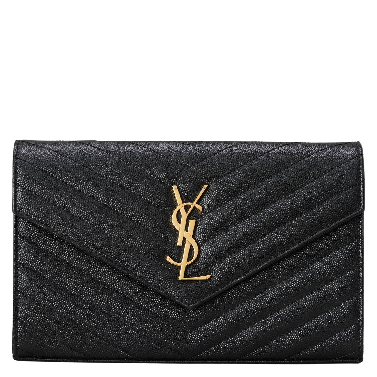 YVES SAINT LAURENT(USED)생로랑 377828 모노그램 쉐브론 체인 크로스백